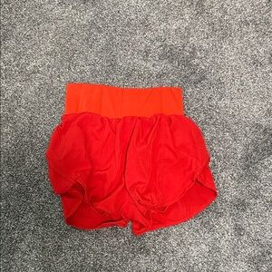 lululemon athletica Bold Red High-Waist Shorts